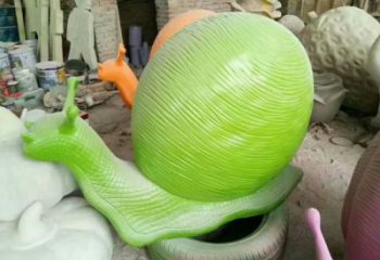 風景區蝸牛雕塑廠家 中式戶外擺件 大型彩繪蝸牛雕塑