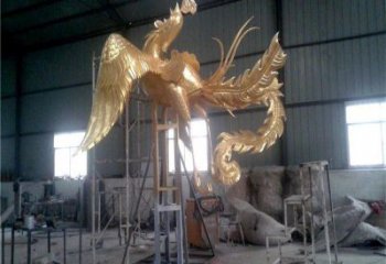 烤漆龍鳳雕塑廠家 戶外廣場擺件 大型仿真龍鳳雕塑