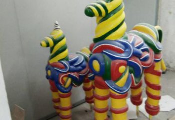別墅斑馬雕塑廠家 卡通噴漆小品 戶外創(chuàng)意斑馬雕塑