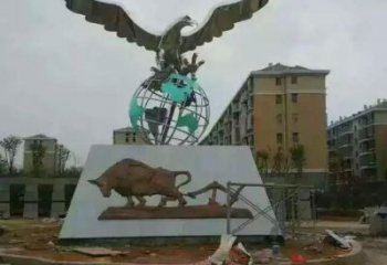 大門口飛鷹雕塑廠家 歐式戶外擺件 風景區仿真飛鷹雕塑