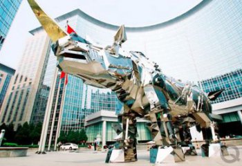 切面犀牛雕塑廠家 現代抽象擺件 商場切面犀牛雕塑