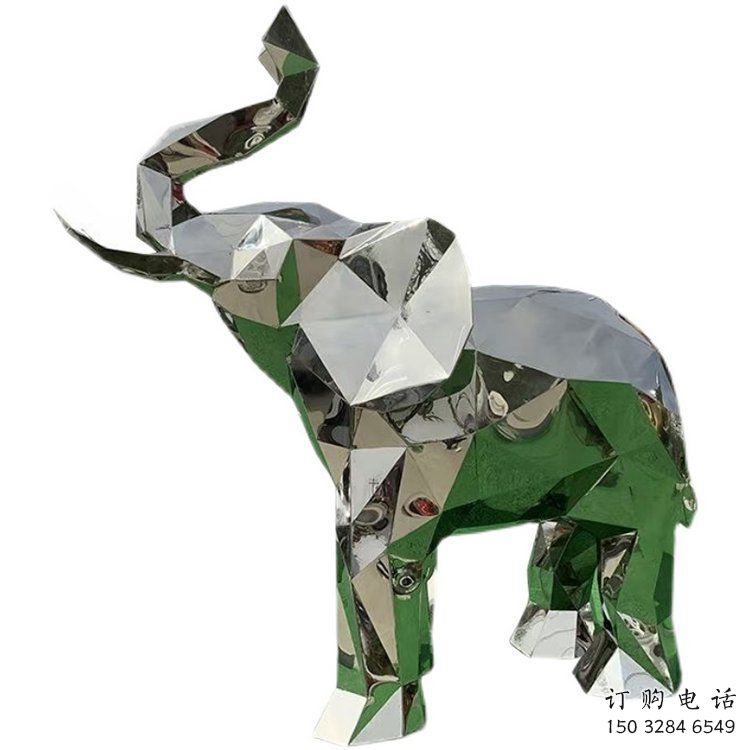 鑄造大象雕塑廠家 創意村口小品 村口幾何大象雕塑