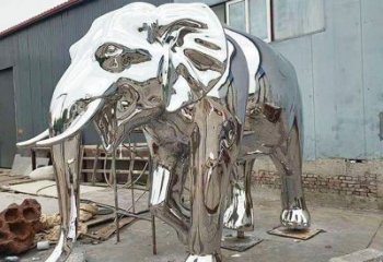 鏡面大象雕塑廠家 現代公園擺件 游樂場異形大象雕塑