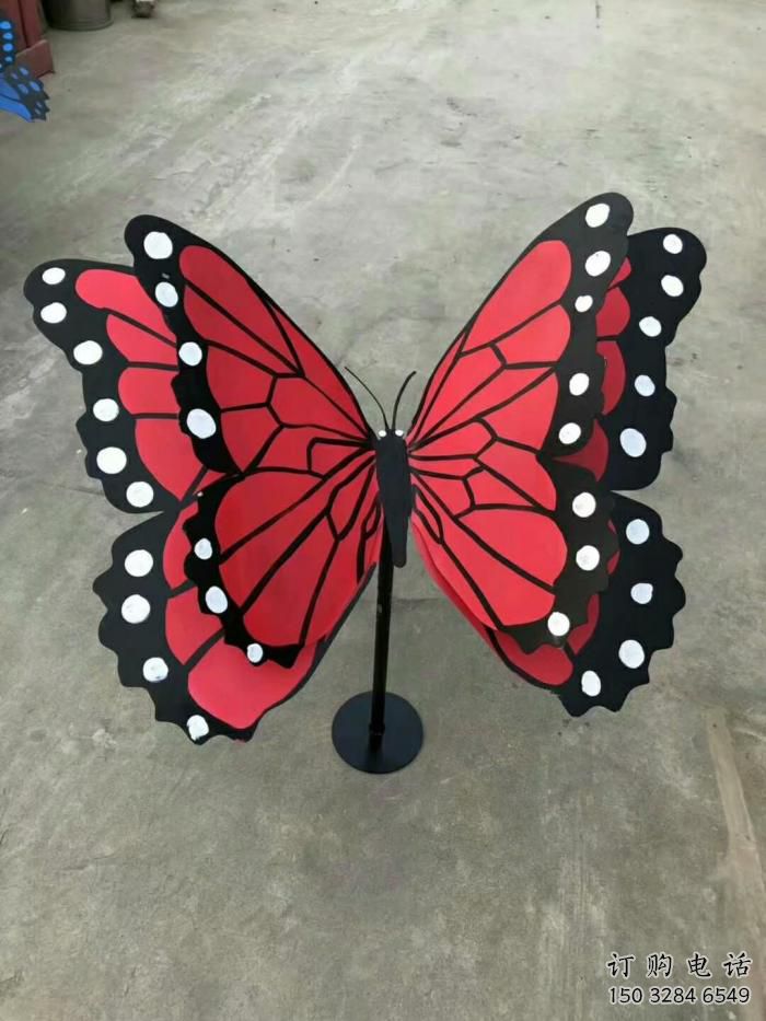 住宅小區彩蝶雕塑廠家 現代抽象小品 公園噴漆彩蝶雕塑