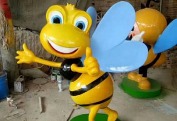 游樂場蜜蜂雕塑廠家 戶外抽象擺件 住宅小區彩繪蜜蜂雕塑