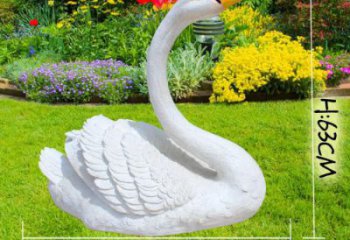 庭院鵝雕塑廠家 歐式仿真擺件 戶外噴漆鵝雕塑