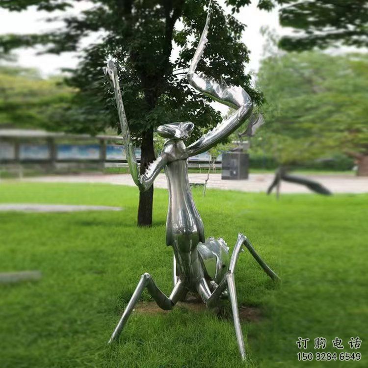 庭院螳螂雕塑廠家 歐式仿真擺件 戶外噴漆螳螂雕塑