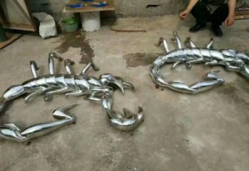 鏡面蝎子雕塑廠家 現(xiàn)代創(chuàng)意擺件 商場仿真蝎子雕塑