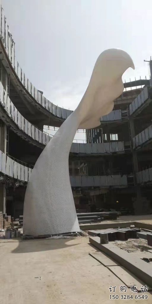 商業街魚尾雕塑廠家 大型廣場擺件 步行街異形魚尾雕塑