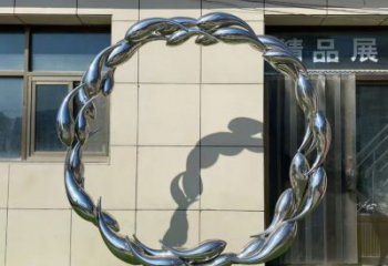 住宅小區(qū)麥穗魚雕塑廠家 現(xiàn)代戶外小品 公園鏡面麥穗魚雕塑