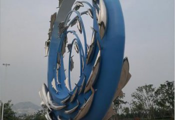 公園麥穗魚雕塑廠家 抽象噴漆小品 游樂場異形麥穗魚雕塑