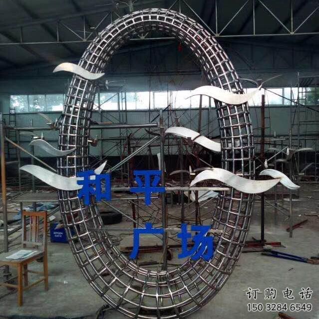 鏡面飛燕雕塑廠家 現代戶外擺件 游樂場異形飛燕雕塑