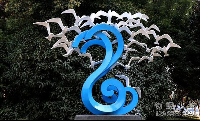 商場飛燕雕塑廠家 中式戶外小品 酒店拉絲飛燕雕塑