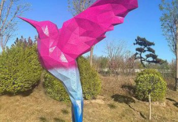仿真飛鳥雕塑廠家 大型剪影擺件 公園噴漆飛鳥雕塑