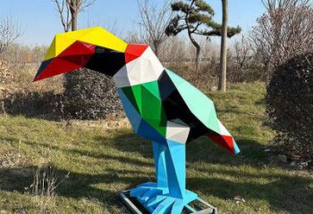 庭院飛鳥雕塑廠家 歐式仿真擺件 戶外噴漆飛鳥雕塑