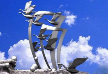 拉絲飛鴿雕塑廠家 大型剪影擺件 游樂場異形飛鴿雕塑