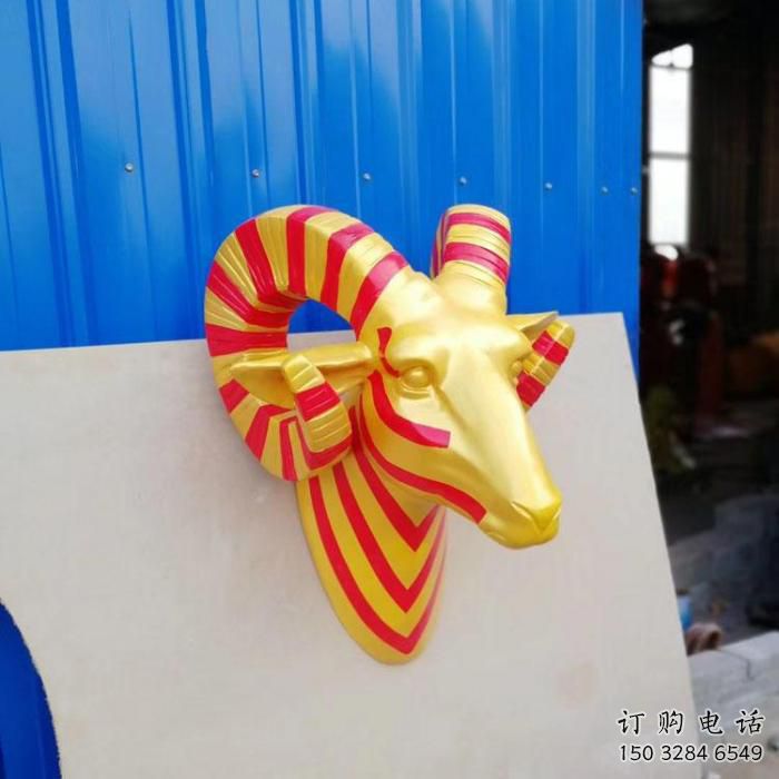 仿真牛角雕塑廠家 大型抽象擺件 公園噴漆牛角雕塑