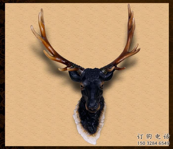 商場牛角雕塑廠家 中式室內(nèi)小品 酒店拉絲牛角雕塑