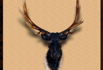 商場牛角雕塑廠家 中式室內小品 酒店拉絲牛角雕塑