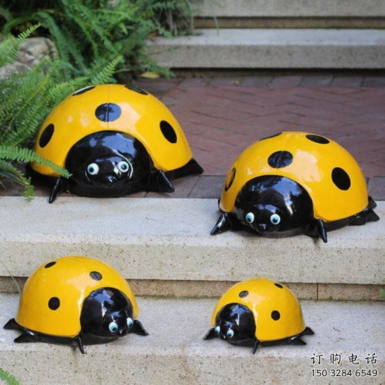 公園瓢蟲雕塑廠家 中式烤漆小品 風景區仿古瓢蟲雕塑