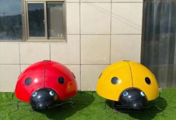 烤漆瓢蟲雕塑廠家 大型抽象擺件 步行街異形瓢蟲雕塑