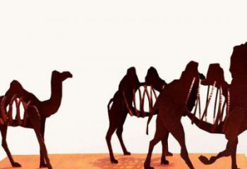 剪紙駱駝雕塑廠家 創意戶外擺件 風景區仿古駱駝雕塑