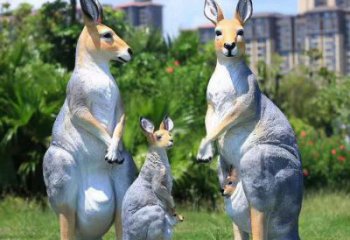 風(fēng)景區(qū)袋鼠雕塑廠家 中式彩繪擺件 大型仿古袋鼠雕塑