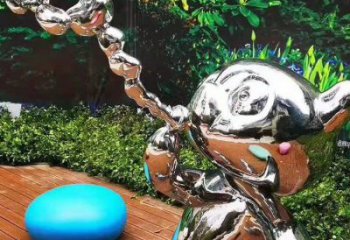 鏡面貓咪雕塑廠家 現(xiàn)代公園擺件 游樂場異形貓咪雕塑