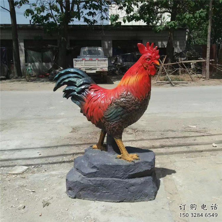 街道小雞雕塑廠家 創(chuàng)意村口小品 大型街頭小雞雕塑