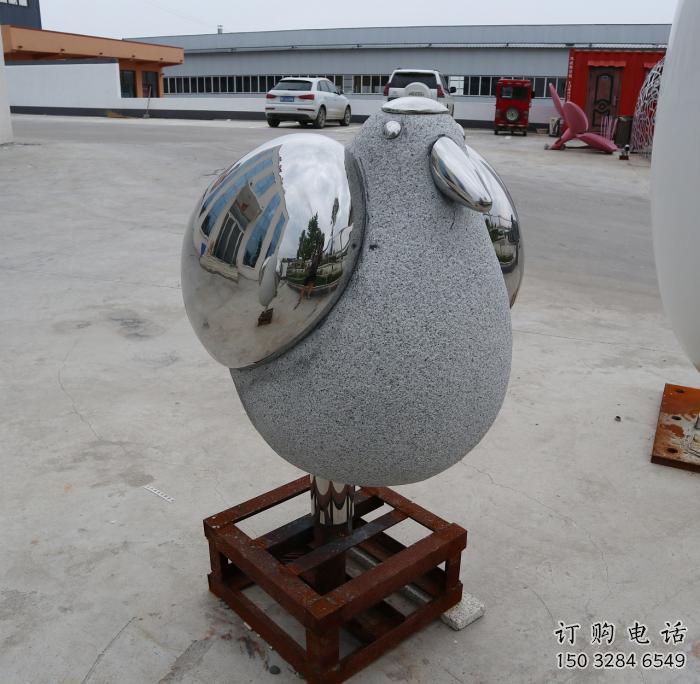 游樂場小鳥雕塑廠家 酒店賓館擺件 住宅小區抽象小鳥雕塑