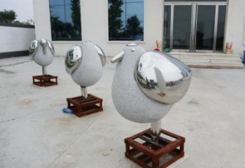 鏡面小鳥雕塑廠家 現(xiàn)代酒店擺件 游樂場異形小鳥雕塑