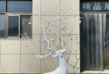 大門口鹿頭雕塑廠家 歐式賓館擺件 風景區現代鹿頭雕塑