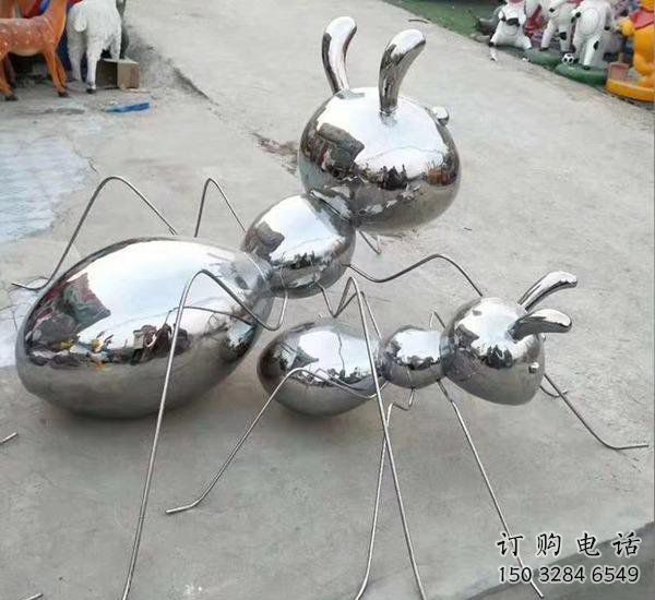 異形螞蟻雕塑廠家 戶外現代擺件 酒店拉絲螞蟻雕塑