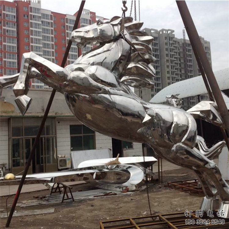 別墅去奔馬雕塑廠家 創意抽象小品 戶外大型奔馬雕塑