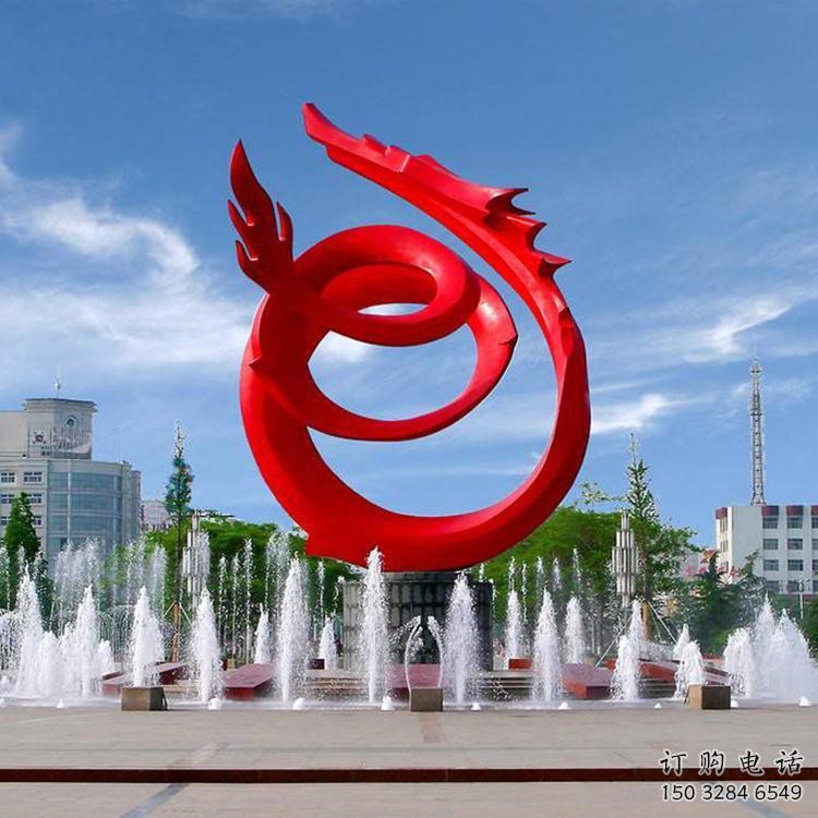 賓館飛龍雕塑廠家 歐式仿真小品 戶外噴漆飛龍雕塑