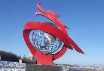 烤漆飛龍雕塑廠家 校園廣場(chǎng)擺件 大型現(xiàn)代飛龍雕塑