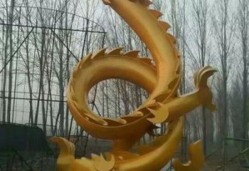 商業(yè)街飛龍雕塑廠家 大型現(xiàn)代擺件 步行街異形飛龍雕塑