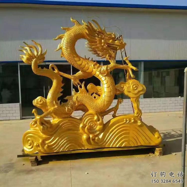 商場水龍雕塑廠家 中式烤漆小品 酒店創(chuàng)意水龍雕塑