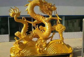 商場水龍雕塑廠家 中式烤漆小品 酒店創意水龍雕塑