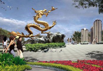 別墅水龍雕塑廠家 卡通噴漆小品 公園現代水龍雕塑