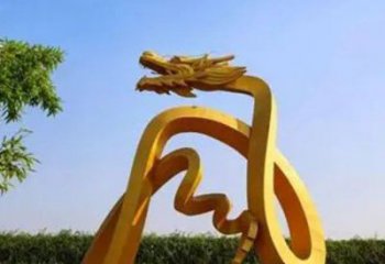 噴漆龍形雕塑廠家 游樂(lè)場(chǎng)廣場(chǎng)小品 草地切面龍形雕塑