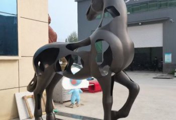 公園跑馬雕塑廠家 中式鏤空小品 風景區(qū)仿古跑馬雕塑