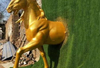 庭院馬頭雕塑廠家 歐式仿真擺件 戶外噴漆馬頭雕塑