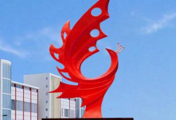 商業(yè)街火鳳凰雕塑廠家 大型創(chuàng)意擺件 步行街仿真火鳳凰雕塑