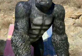 抽象大猩猩雕塑廠家 公園創(chuàng)意擺件 仿古抽象大猩猩雕塑