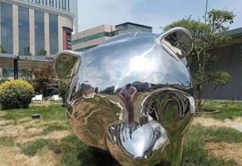 鏡面大熊貓雕塑廠家 現(xiàn)代戶外擺件 游樂場(chǎng)異形大熊貓雕塑