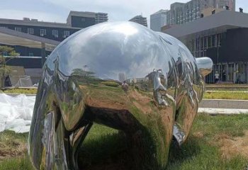 商場(chǎng)大熊貓雕塑廠家 中式戶外小品 酒店拉絲大熊貓雕塑