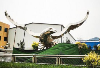 公園雄鷹雕塑廠家 中式噴漆小品 風景區仿古雄鷹雕塑