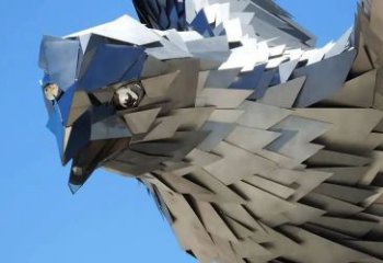 戶外獵鷹雕塑廠家 現代創意小品 酒店拉絲獵鷹雕塑