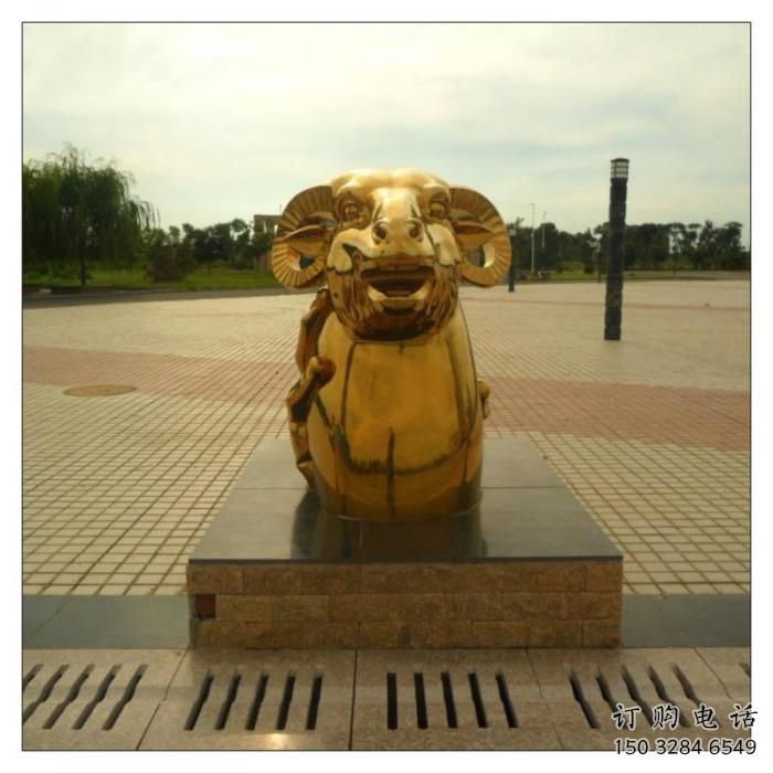 風景區十二生肖雕塑廠家 中式創意擺件 電鍍十二生肖雕塑